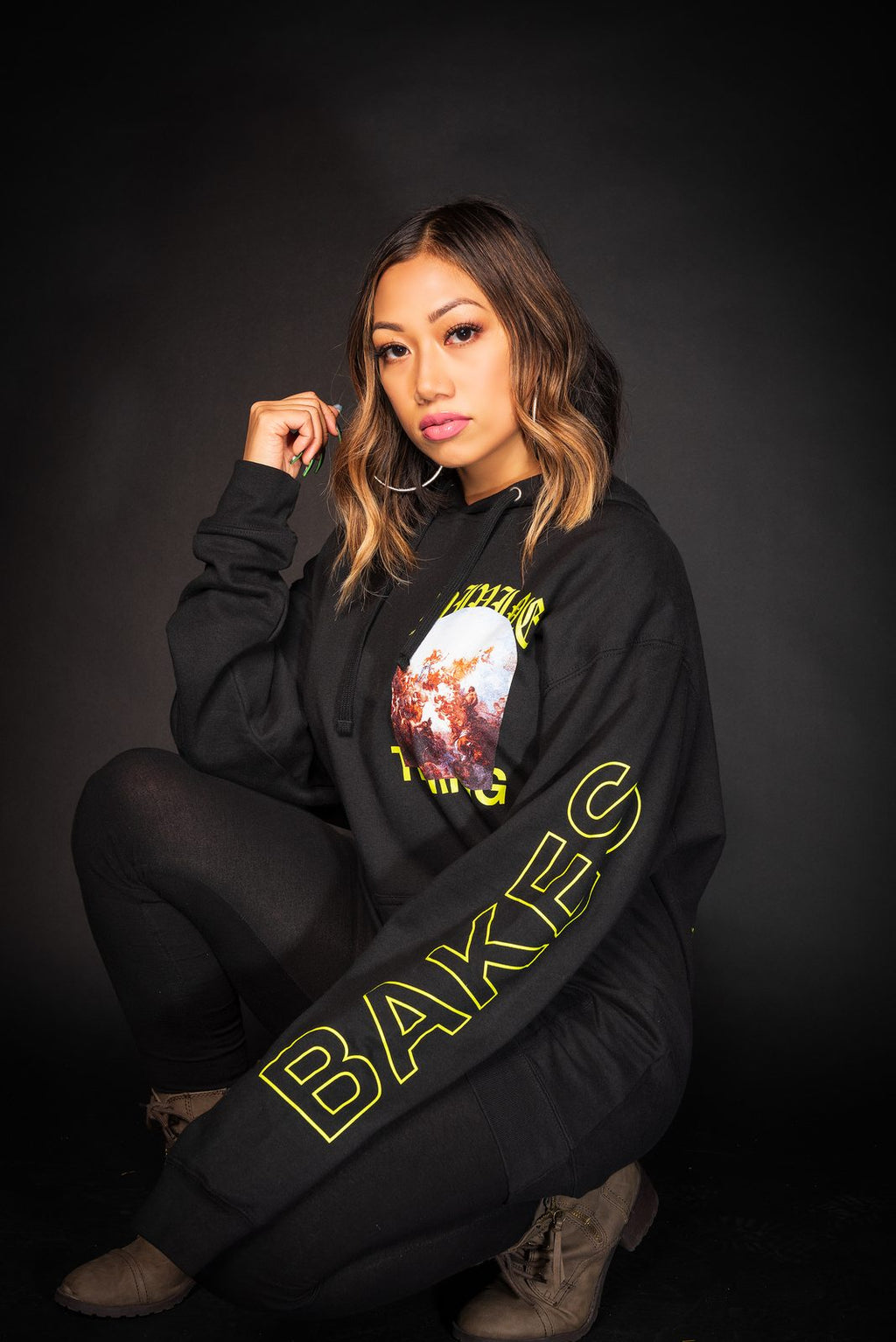 Divine Timing Black Hoodie