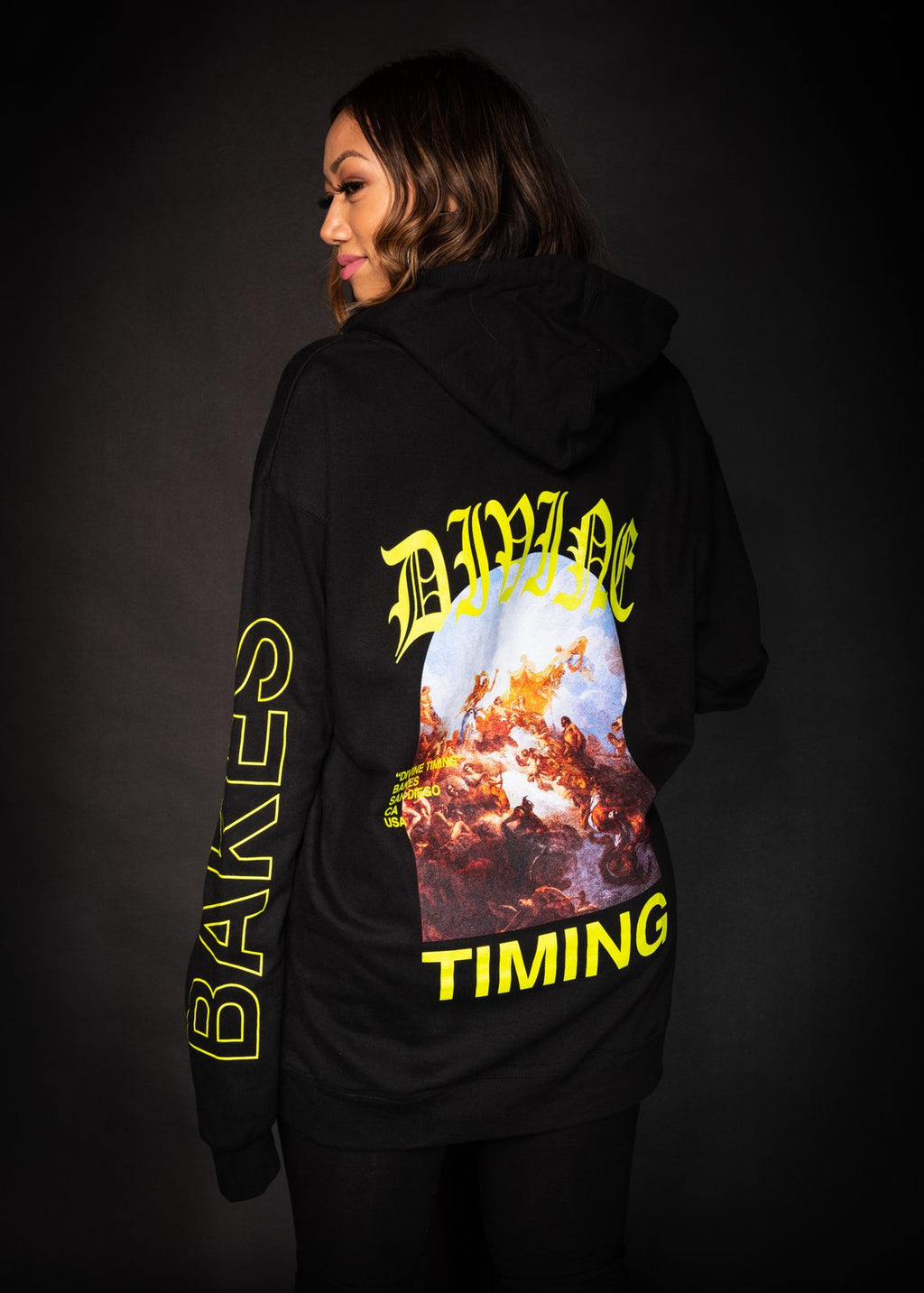 Divine Timing Black Hoodie