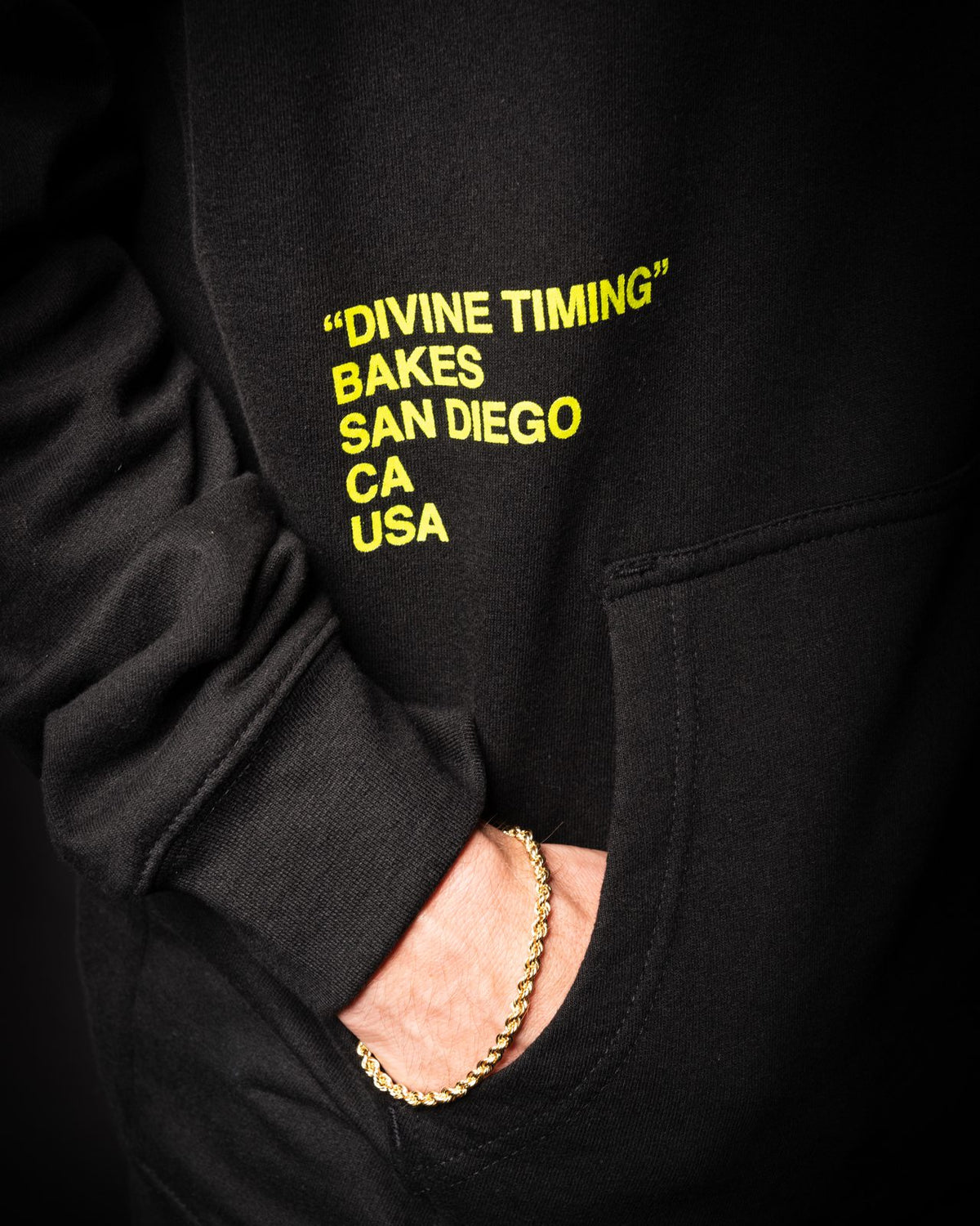 Divine Timing Black Hoodie