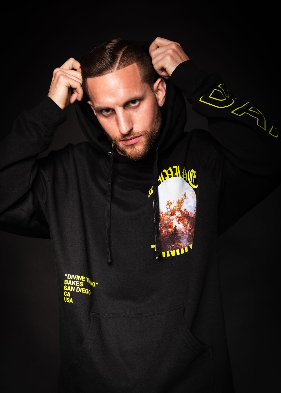 Divine Timing Black Hoodie